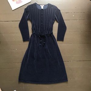 Vintage 90s velour long sleeve maxi dress